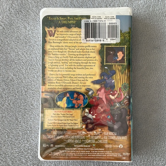 Walt Disney’s Tarzan VHS - Picture 2 of 4